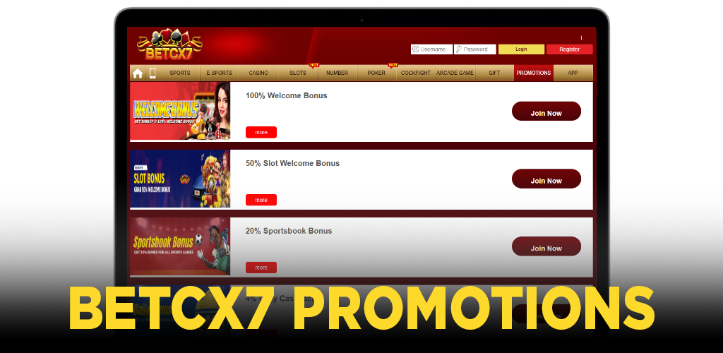 BetCX7 promotions Pakistan